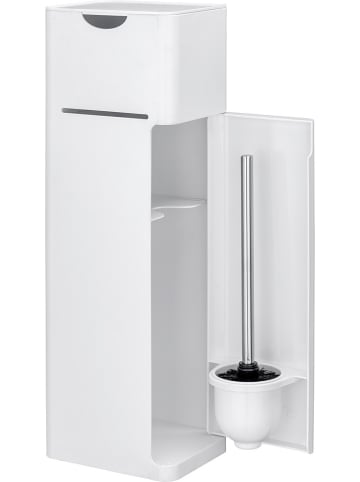 Wenko Toiletborstelgarnituur "Imon" wit - (B)20 x (H)58,5 x (D)15 cm