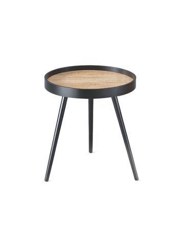 Tomasucci Beistelltisch in Schwarz/ Braun - (H)53,5 x Ø46 cm
