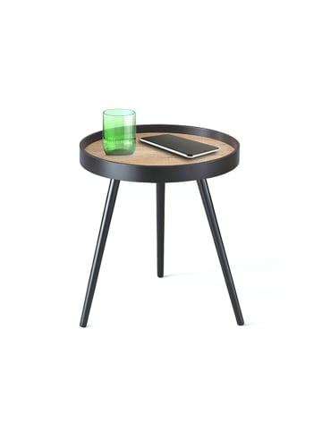 Tomasucci Bijzettafel zwart/bruin - (H)53,5 x Ø 46 cm