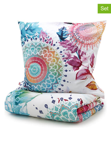 Hip Satijnen beddengoedset "Lyliane" turquoise/meerkleurig