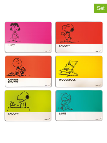 Trendy Kitchen by EXCÉLSA Podkładki (6 szt.) "Peanuts" w różnych kolorach - 43 x 28,5 cm