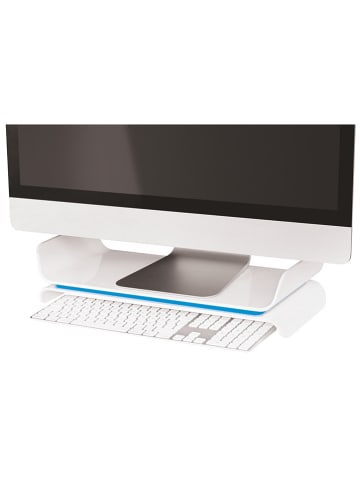 Leitz Stojak "WOW" w kolorze biało-niebieskim na monitor