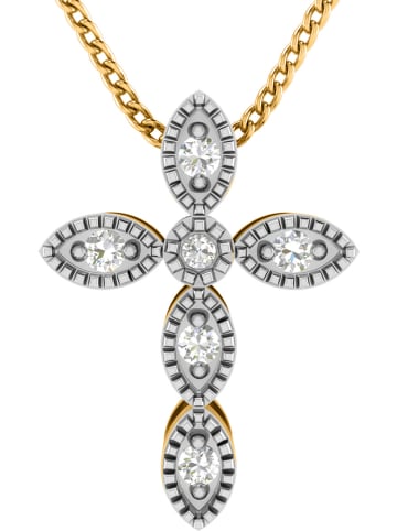 Jewellery of India Gouden hanger met diamanten