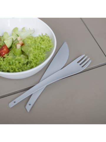 koziol 2er-Set: Besteck "Rio" in Grau - (L)19 cm