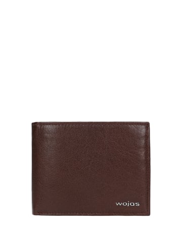 Wojas Skórzany portfel w kolorze brązowym - 12 x 9,5 x 2,5 cm