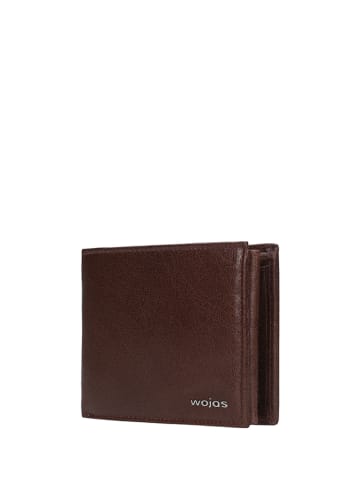 Wojas Leren portemonnee bruin - (B)12 x (H)9,5 x (D)2,5 cm