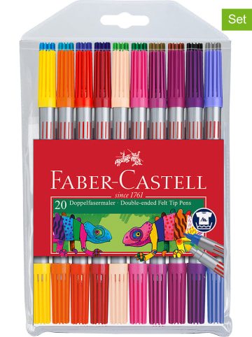 Faber-Castell 2-delige set: duo-viltstiften - 2x 20 stuks