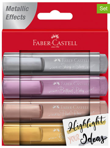 Faber-Castell 2er-Set: Textmarker "Metallic" - 2x 4 Stück