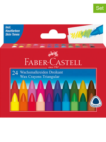 Faber-Castell 2-delige set: waskrijtjes - 2x 24 stuks
