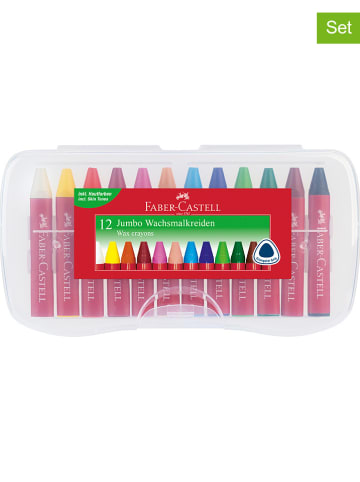 Faber-Castell 2-delige set: waskrijtjes "Jumbo" - 2x12 stuks