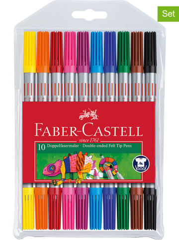 Faber-Castell 2-delige set: duo-viltstiften - 2x 10 stuks