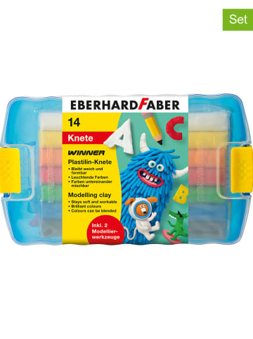 Eberhard Faber 2er-Set: Plastilin-Knete "Winner" - 2x 14 Stück (2x 266 g)