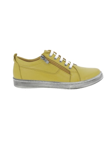 Andrea Conti Leren sneakers geel