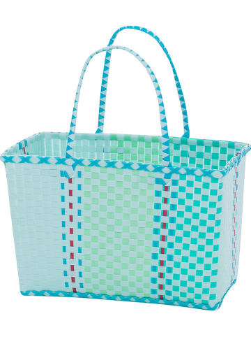 Overbeck and Friends Shopper "Fine" turquoise - (B)43 x (H)28 x (D)23 cm