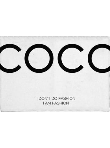 Really Nice Things Badvorleger "Coco Chanel" in Weiß/ Schwarz - (L)60 x (B)40 cm