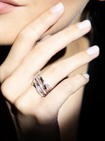 ATELIER DU DIAMANT Weißgold-Ring "Méli-mélo scintillant" mit Diamanten