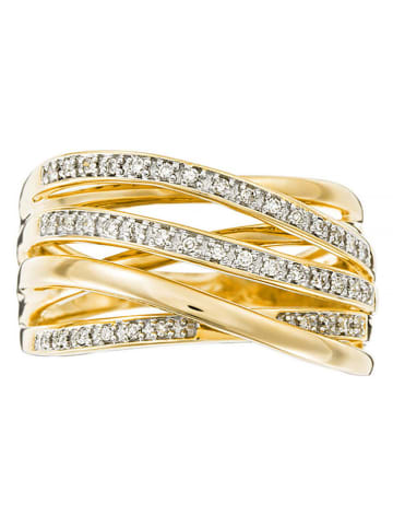 ATELIER DU DIAMANT Gouden ring "Méli-mélo scintillant" met diamanten