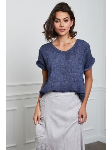 Joséfine Leinen-Shirt "Fabius" in Dunkelblau