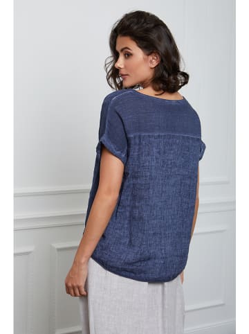 Joséfine Leinen-Shirt "Fabius" in Dunkelblau