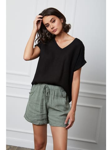 Plume Leinen-Shirt "Fabius" in Schwarz