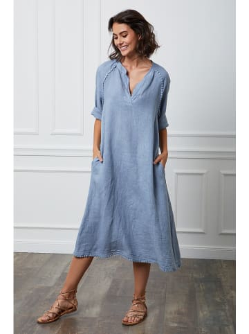 Joséfine Leinen-Kleid "Granel" in Hellblau