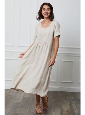Joséfine Leinen-Kleid "Gustavo" in Beige