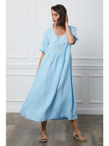 Joséfine Leinen-Kleid "Gustavo" in Hellblau