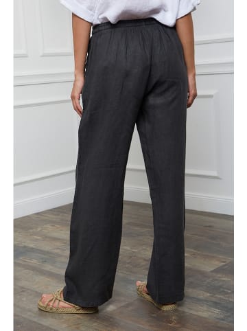 Fleur de Lin Linnen broek "Honas" antraciet