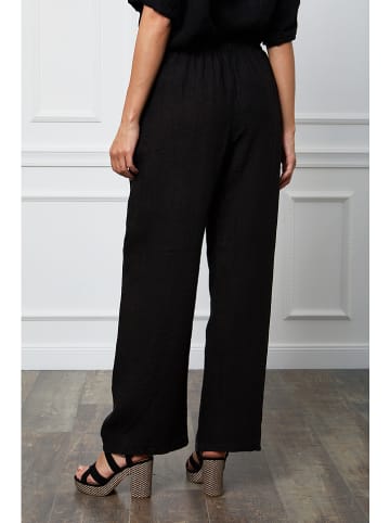 Joséfine Leinen-Hose "Honas" in Schwarz