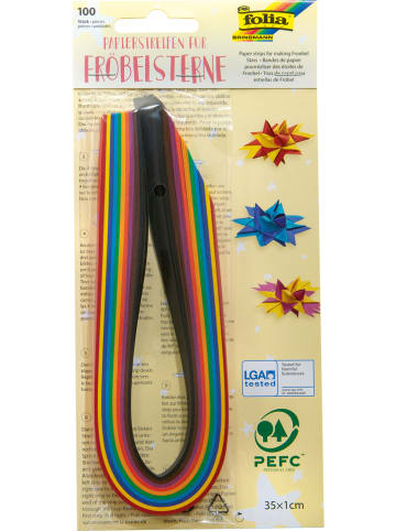 Papierstreifen in Bunt - 100 Stück - (L)35 cm