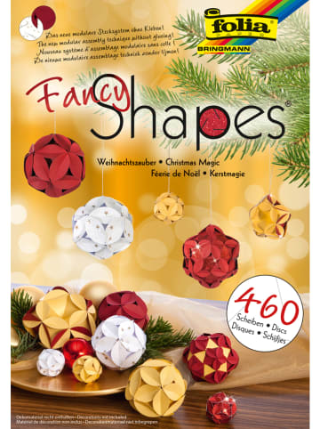 folia PAPER Creativiteitsset "Fancy-Shapes" rood/okergeel/wit