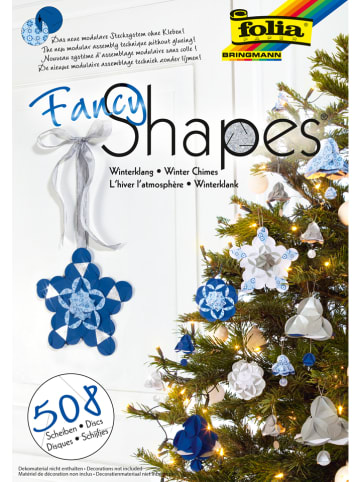 folia PAPER Kreativset "Fancy-Shapes" in Silber/ Blau