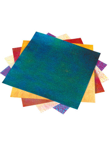 folia PAPER Irisierendes Papier in Bunt - 50 Blatt - (L)14 x (B)14 cm