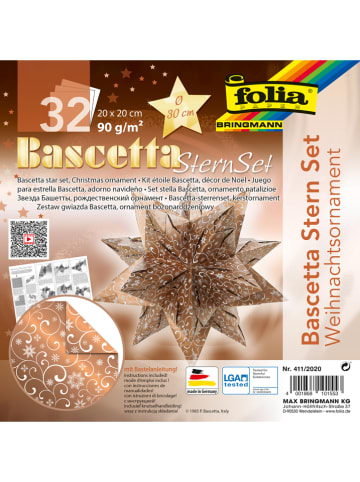 Folia Bascetta-ster-knutselset roestrood - Ø 30 cm