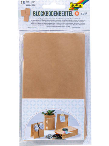 folia PAPER Papiertüten in Natur - 15 Stück