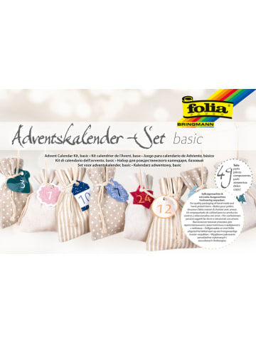 folia PAPER Adventskalenderset "Basic" in Beige/ Bunt