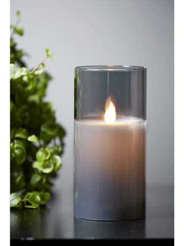 STAR Trading Świecznik LED w kolorze czarnym - wys. 15 x Ø 7,5 cm
