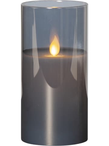STAR Trading Świecznik LED w kolorze czarnym - wys. 15 x Ø 7,5 cm