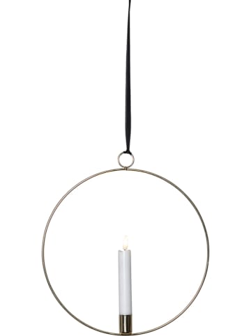 STAR Trading LED-Dekohänger "Flame Ring" in Messing - Ø 28 cm