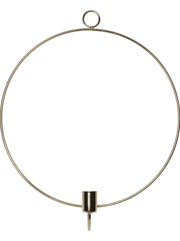 STAR Trading Decoratieve ledhanger "Flame Wall" messingkleurig - Ø 28 cm