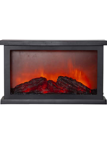 Best Season Lampion LED "Fireplace" w kolorze czarnym - 30 x 18 x 11 cm