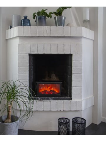Best Season Lampion LED "Fireplace" w kolorze czarnym - 30 x 18 x 11 cm