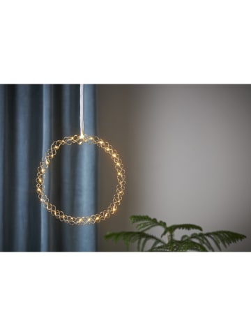 STAR Trading LED-Dekohänger "Hoop" in Messing - Ø 30 cm