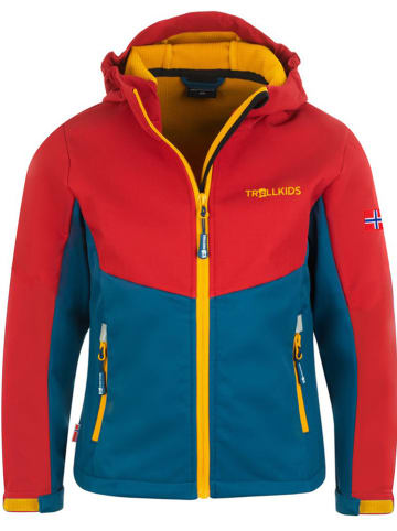 Trollkids Softshelljacke "Kristiansand" in Dunkelblau/ Rot