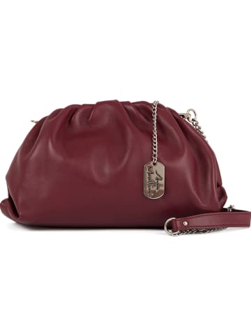 Anna Morellini Leder-Umhängetasche in Bordeaux - (B)29 x (H)18 x (T)10 cm