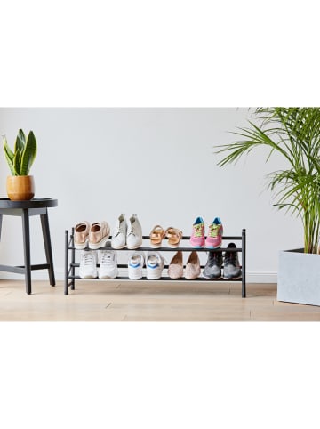 STORE IT Teleskop-Schuhregal "Loft" in Schwarz- (B)62 -116 x (H)36 x (T)23 cm