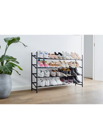 STORE IT Teleskop-Schuhregal "Loft" in Schwarz - (B)62 -116 x (H)68 x (T)23 cm