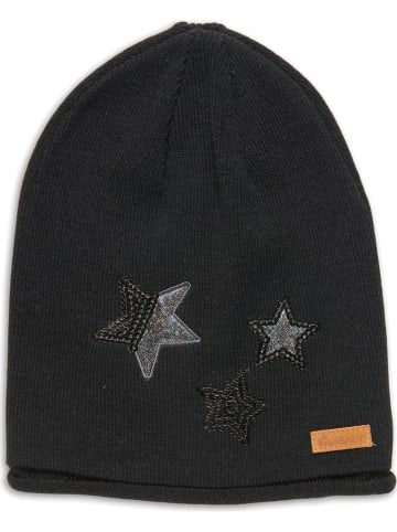 HULABALU Czapka beanie "Glitter" w kolorze czarnym