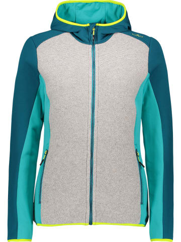 CMP Fleecejacke in Türkis/ Grau