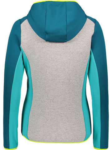 CMP Fleecejacke in Türkis/ Grau